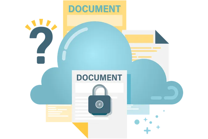 Niveau de sécurité du stockage cloud  Illustration