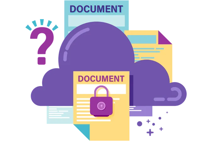 Niveau de sécurité du stockage cloud  Illustration