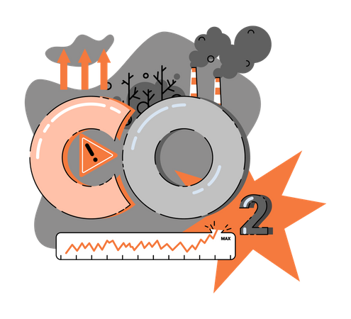 Niveaux records de CO2 dans l’atmosphère  Illustration