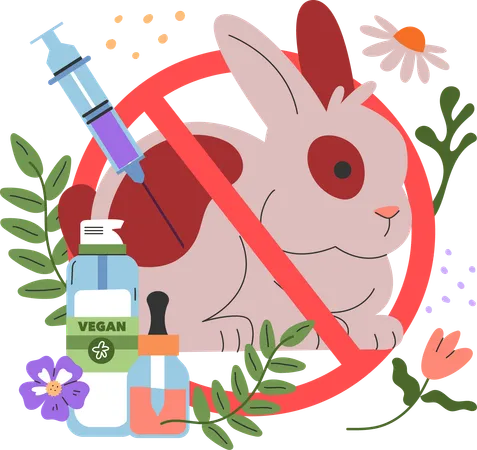 No animal tested product  Illustration