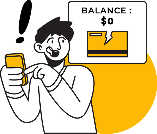 No balance for payment  Illustration