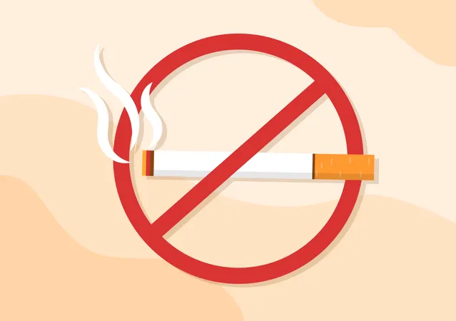 No Cigarettes  Illustration