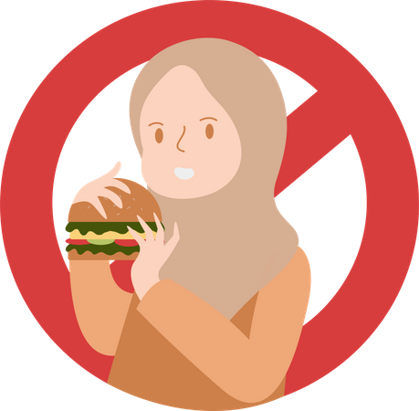 No comer durante el Ramadán  Ilustración