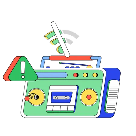 No connection in Radio  Illustration