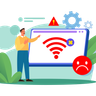 free no internet connection illustrations