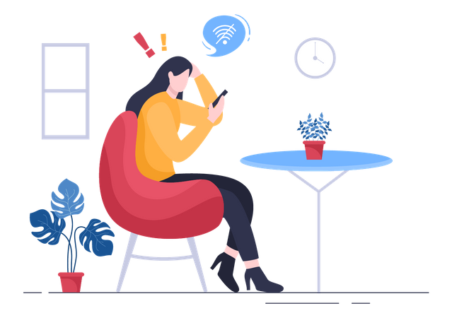 No Internet  Illustration