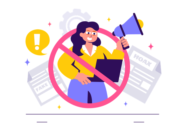 No Marketing and ads  Illustration