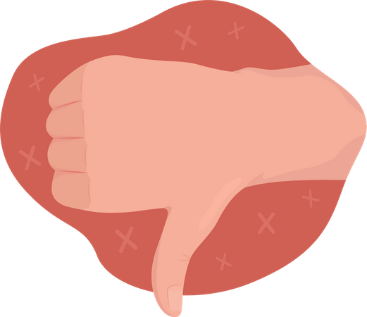 No me gusta el pulgar  Ilustración