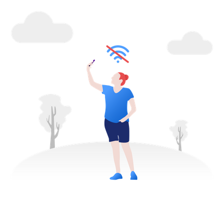 No network available  Illustration