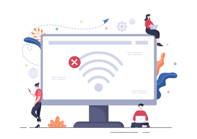 No Network  Illustration