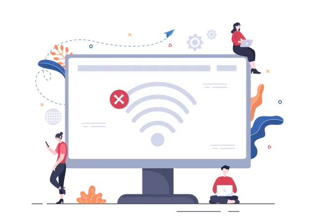 No Network  Illustration