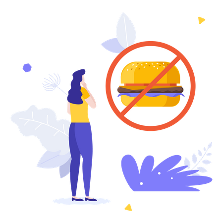 No outside food allowed sign  Illustration