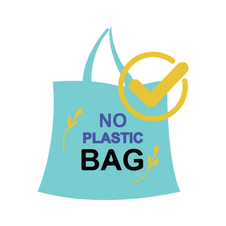No plastic bag  Illustration