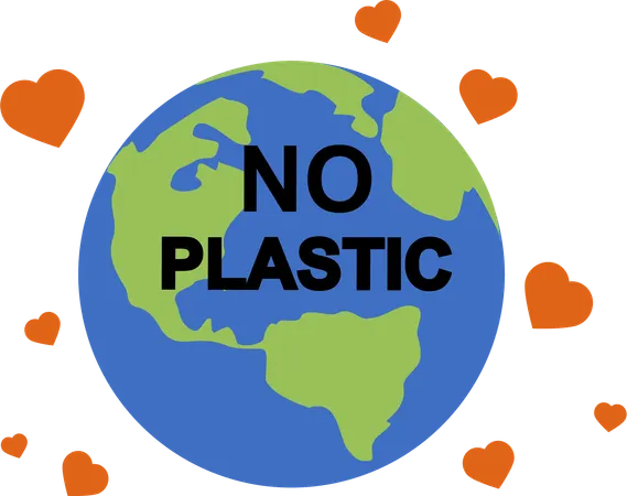 No plastic  Illustration
