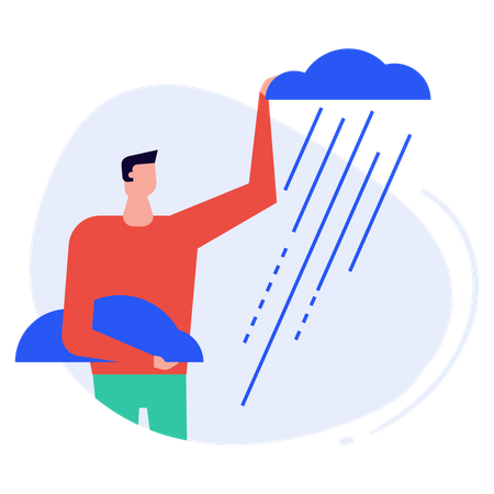 No rainfall due to global warming  Illustration