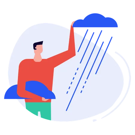 No rainfall due to global warming  Illustration