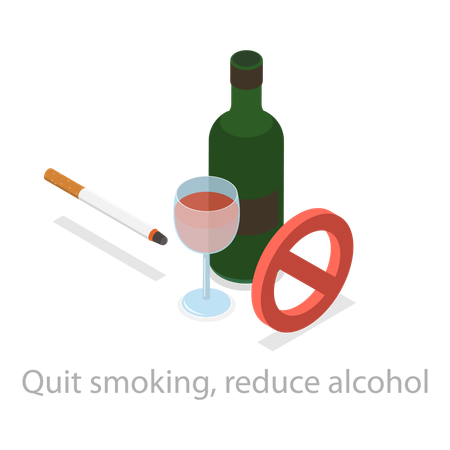 No smoking or alcohol  Illustration