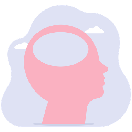 No tengo idea en el cerebro  Ilustración