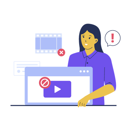 No Video Found  Illustration