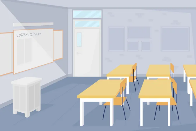 Nobody at school classroom  Illustration