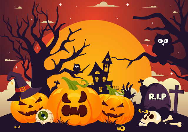 Noche de Halloween  Ilustración