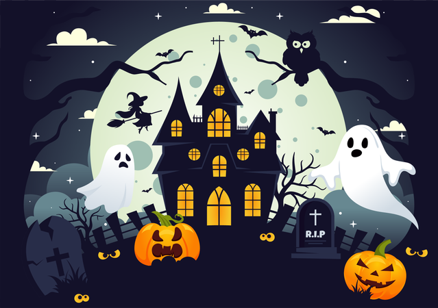 Noche de Halloween  Ilustración