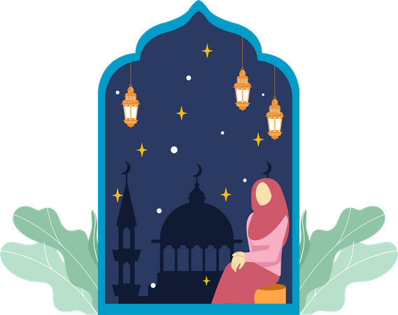 Noche de ramadán  Ilustración