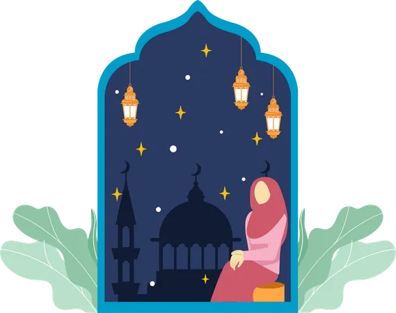 Noche de ramadán  Ilustración