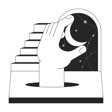 Noche surrealista de fantasía  Ilustración