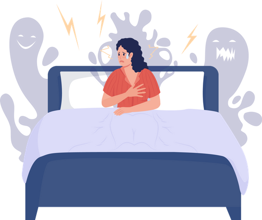 Nocturnal panic episode Illustration