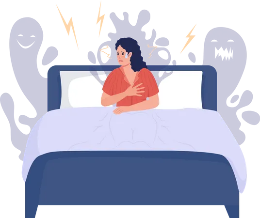 Nocturnal panic episode Illustration