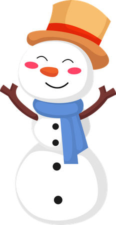 Bonhomme de neige de Noël  Illustration