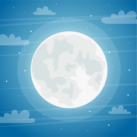 Noite de lua cheia  Ilustração