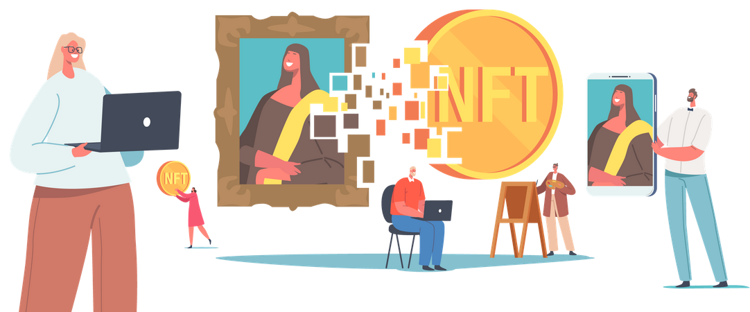 Non Fungible Token  Illustration