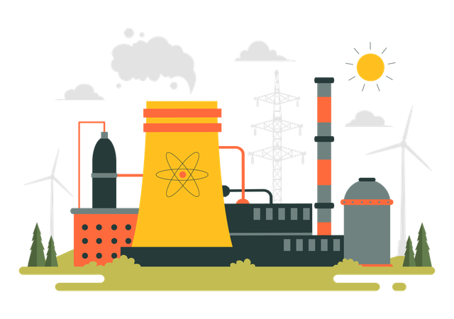 Non Renewable Energy Management  Illustration