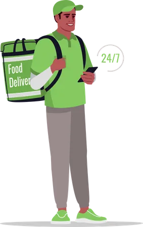 Non stop food delivery  Illustration