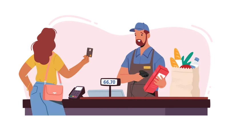 Noncontact Payment  Illustration