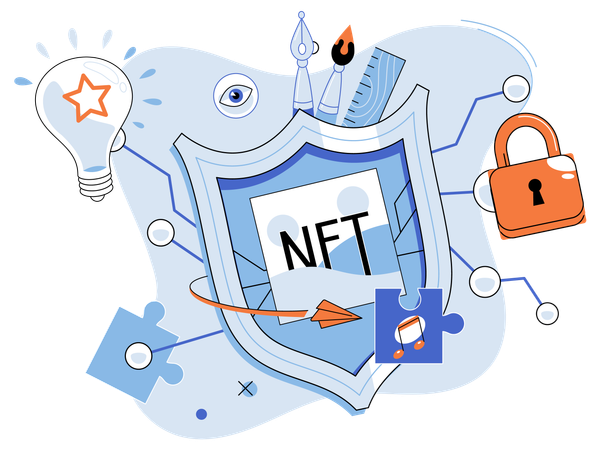 Nonfungible token metaphor compares digital ownership to physical collectibles in real world  Illustration