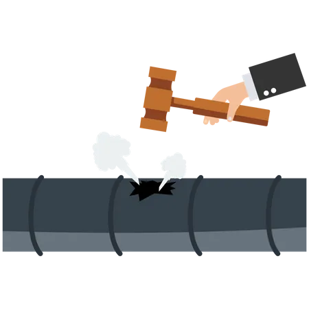 Nord Stream and gas leak  Illustration