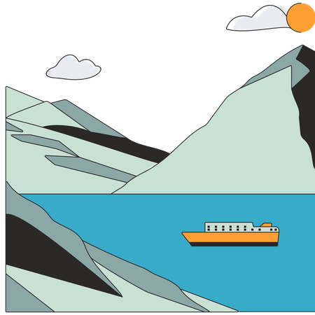 Norway - Geirangerfjord  Illustration