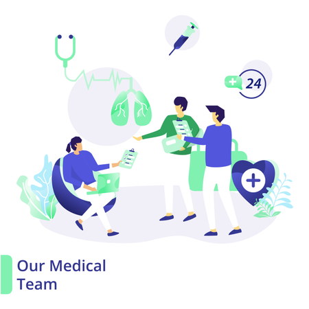 Nossa Equipe Médica  Ilustração