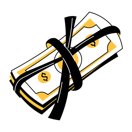 Nota de dólar  Ilustração
