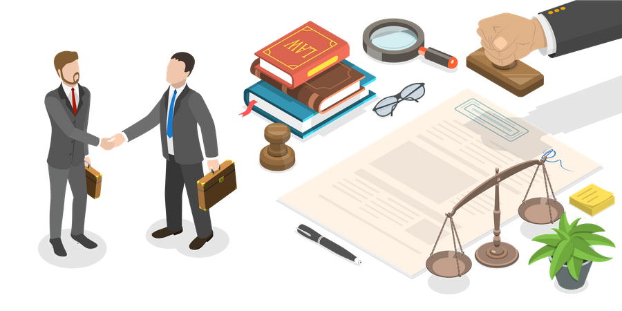 Notary Service, and Legal Advice  Illustration