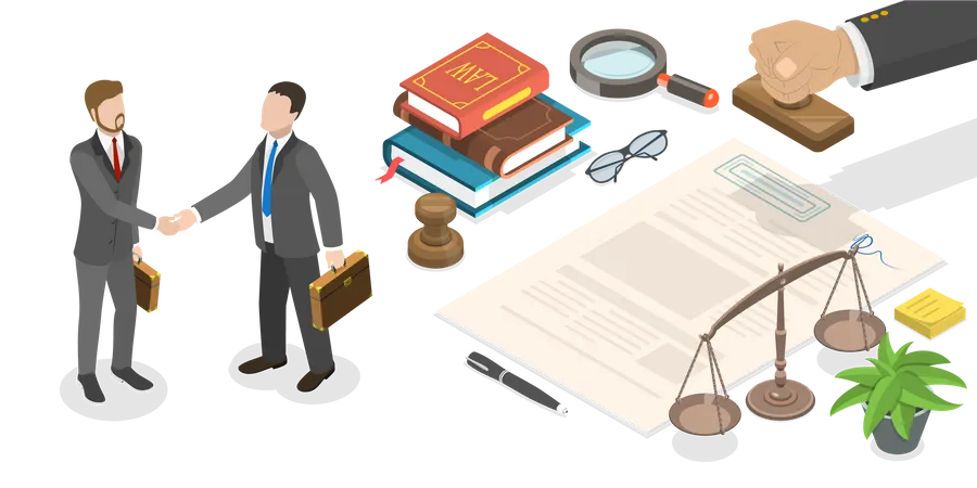 Notary Service, and Legal Advice  Illustration