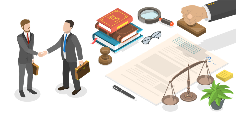 Notary Service, and Legal Advice  Illustration