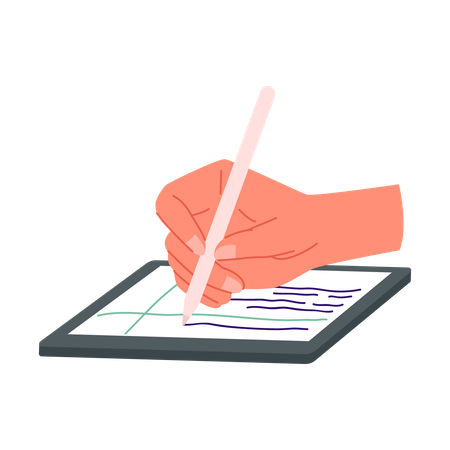 Note writing  Illustration