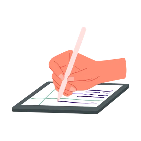 Note writing  Illustration