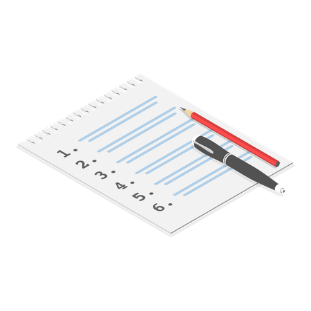 Notes and Paper Stationeries  Illustration