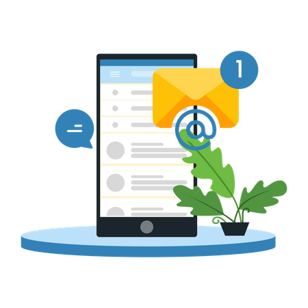 Notificação de Email  Ilustração