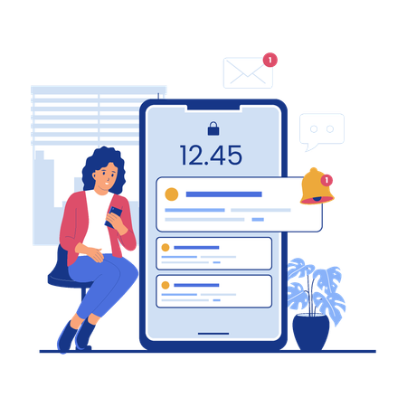 Notificação push  Ilustração